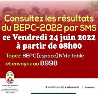 Liste des admis au BEPC 2022 au Togo PDF