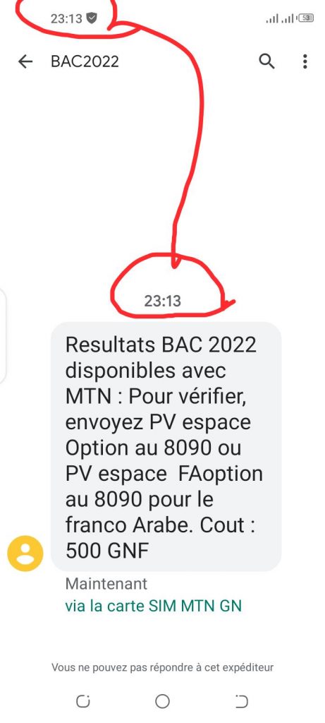 Résultats BAC 2024 Guinée disponibles par SMS avec MTN